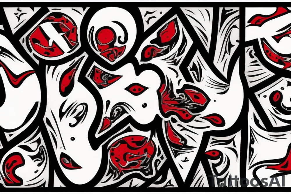 Sacrieur logo redesigned with splashes of blood tattoo idea