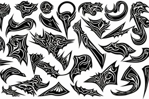 Sacrieur logo with splashes of blood tattoo idea