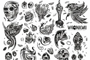Wojownik konający na smoku tattoo idea