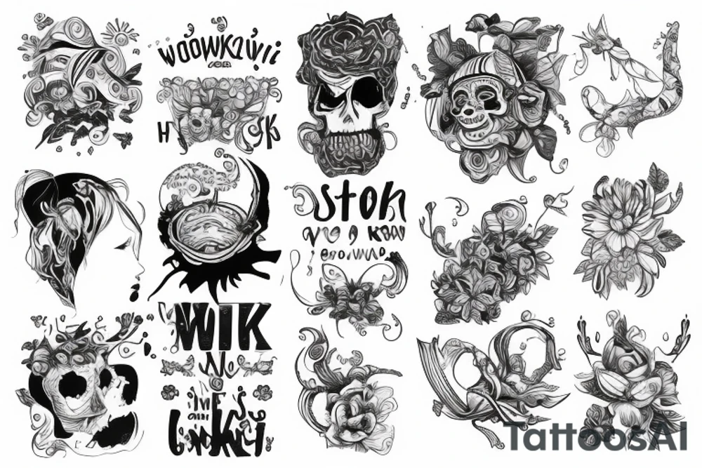 Wojownik konający na smoku tattoo idea