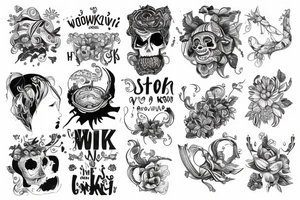 Wojownik konający na smoku tattoo idea