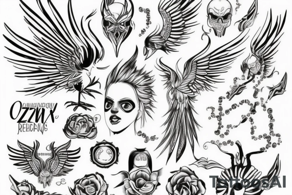Wojownik odradzający się jak fenix z popiołu tattoo idea