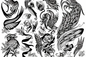 Wojownik odradzający się jak fenix z popiołu tattoo idea