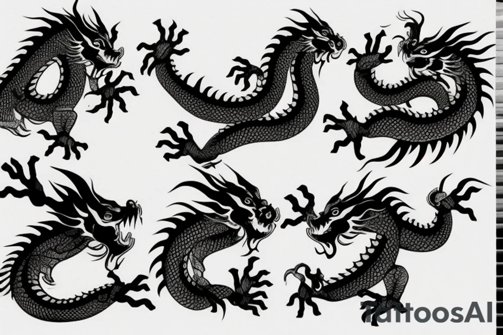 chinese dragon tattoo idea