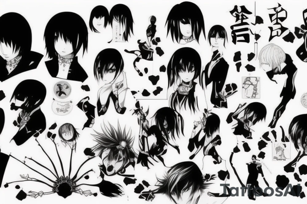 Tokyo Ghoul character montage tattoo idea