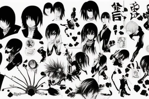 Tokyo Ghoul character montage tattoo idea