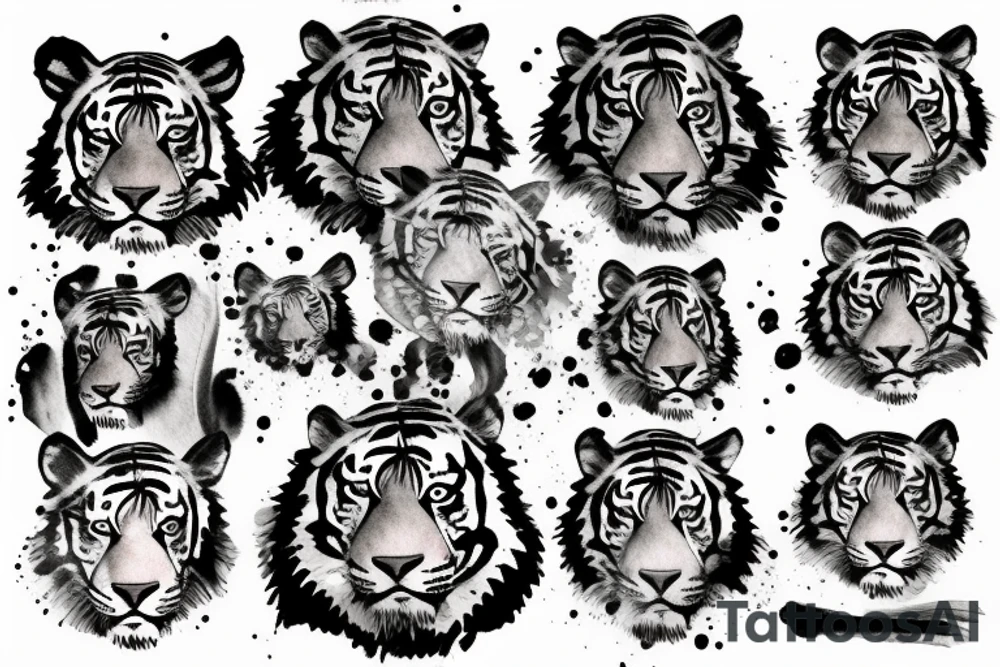 tiger with a scar tattoo idea