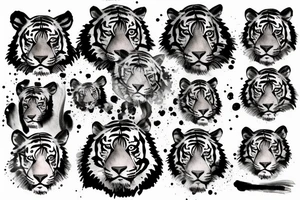 tiger with a scar tattoo idea