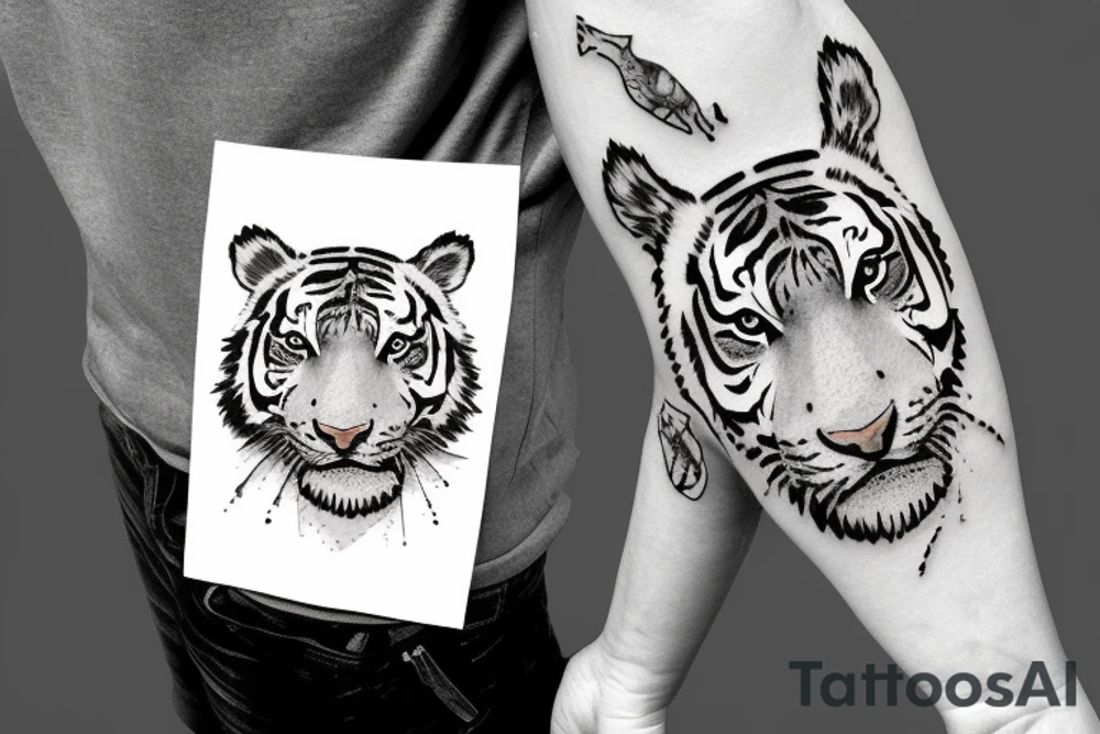 tiger with a scar tattoo idea