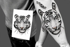 tiger with a scar tattoo idea