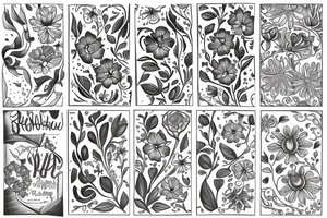 Books flowers tattoo idea