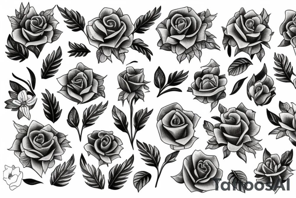 Books flowers tattoo idea