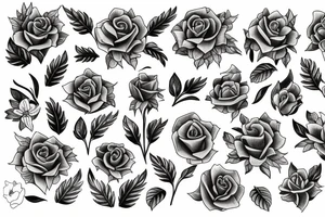 Books flowers tattoo idea