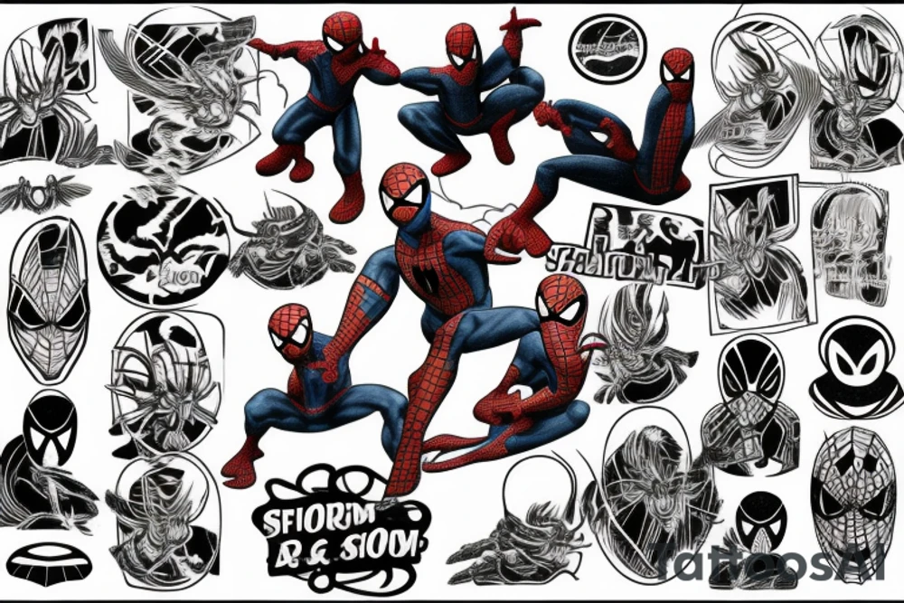 spiderman tattoo idea