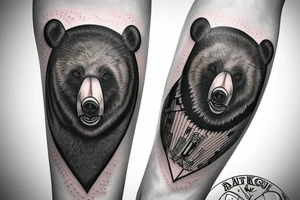 Bear with a rocket tattoo idea