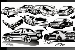 Nissan skyline r33 GT-R tattoo idea