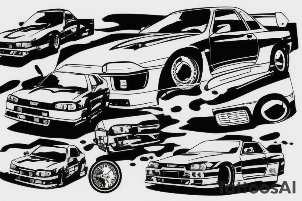 Nissan skyline r33 GT-R tattoo idea