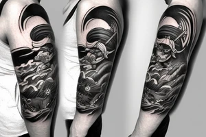 Samurai sleeve tattoo idea