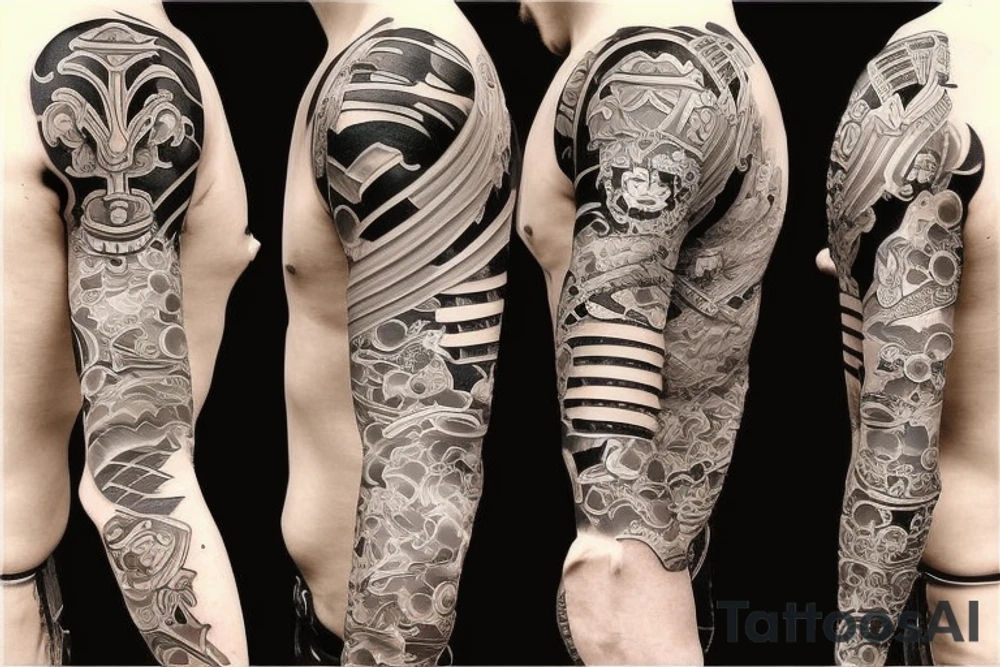 Samurai sleeve tattoo idea
