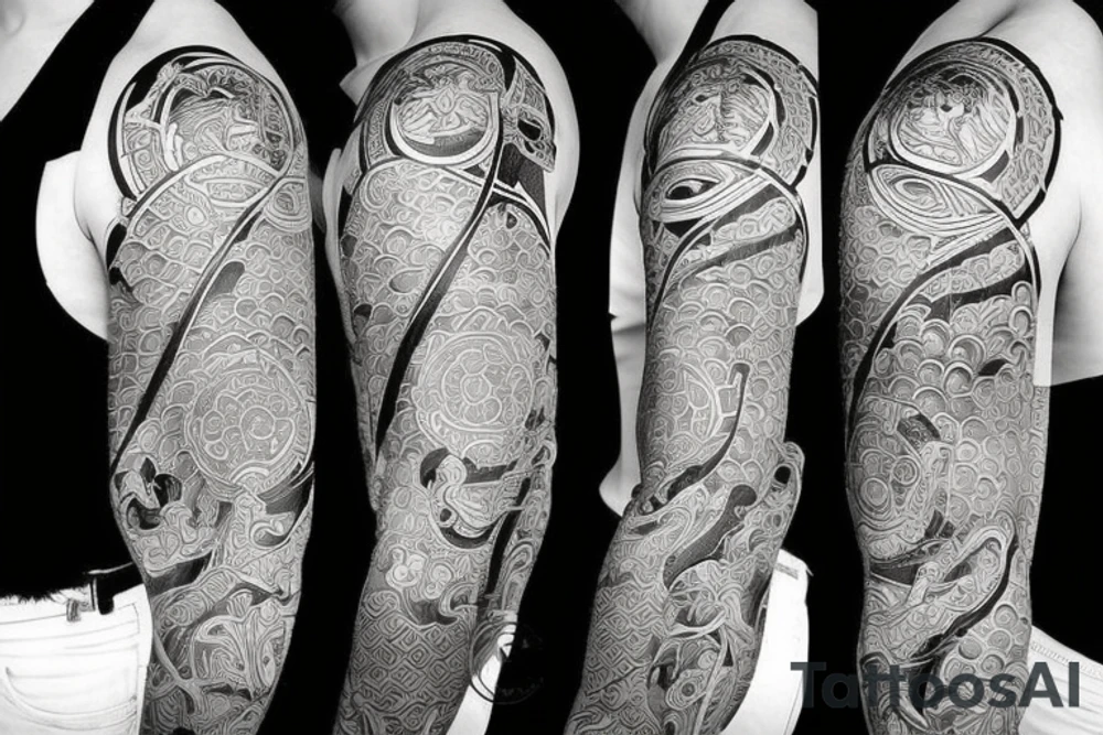 Samurai sleeve tattoo idea