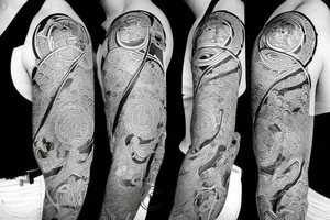 Samurai sleeve tattoo idea