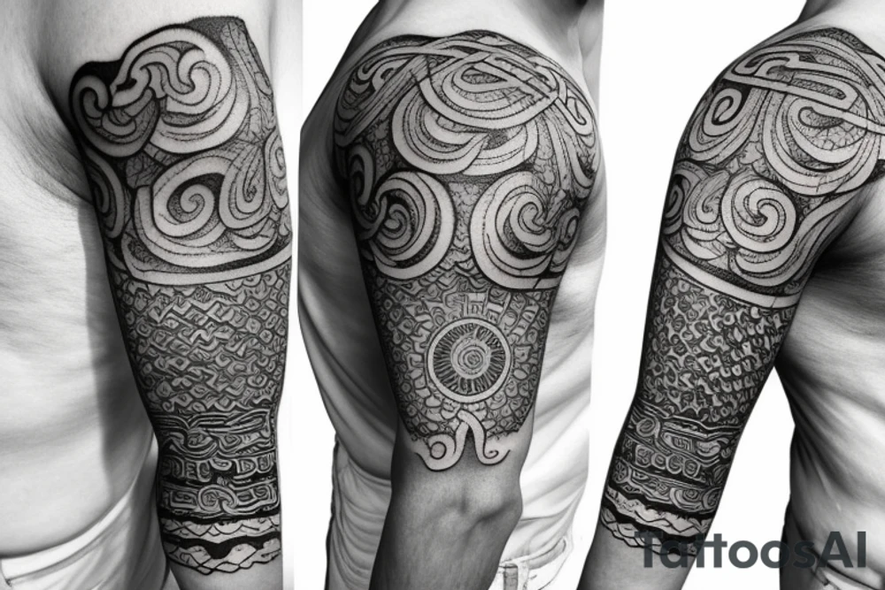 Samurai sleeve tattoo idea