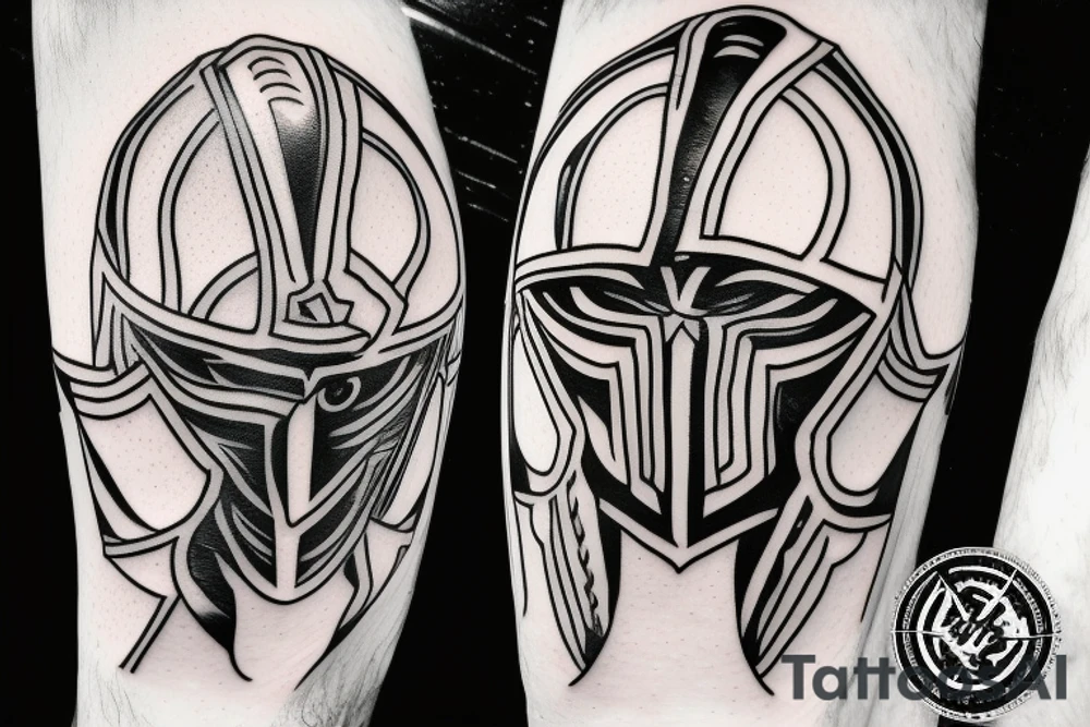 Spartan Helmet from the side tattoo idea