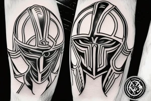 Spartan Helmet from the side tattoo idea