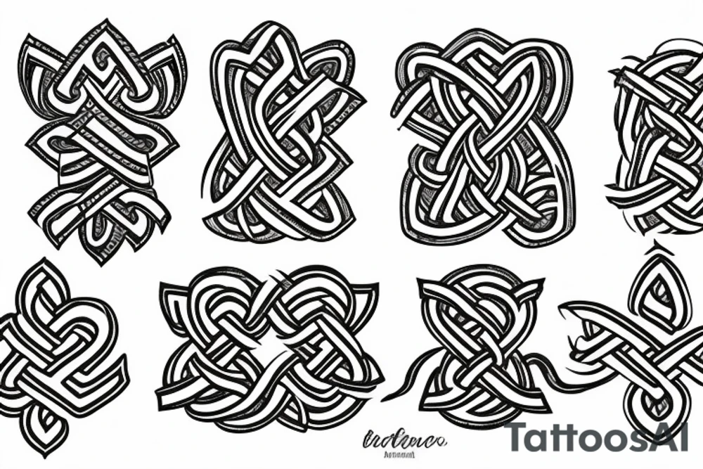 Nordic knot on vertebrae of the spine tattoo idea