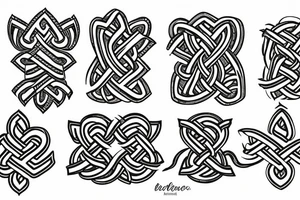 Nordic knot on vertebrae of the spine tattoo idea