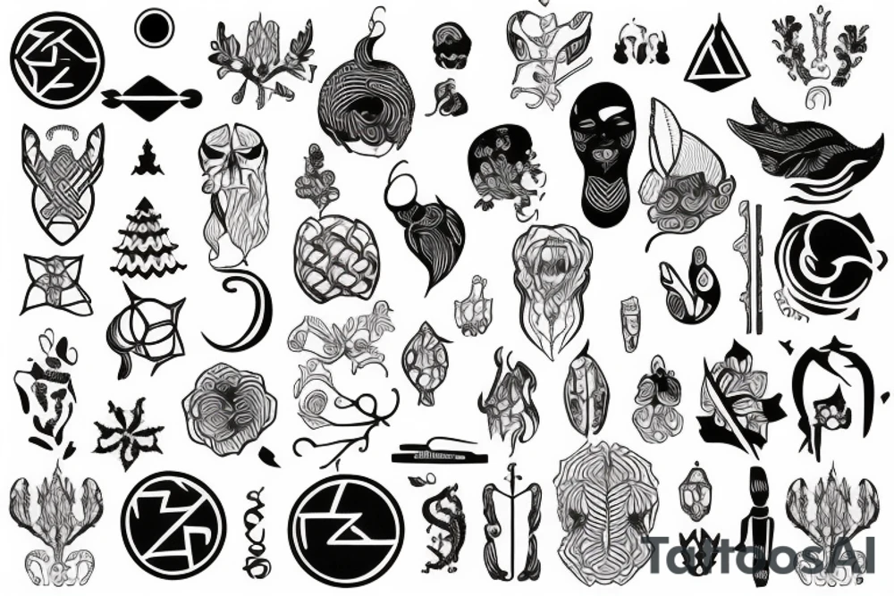 Nordic line tattoo idea
