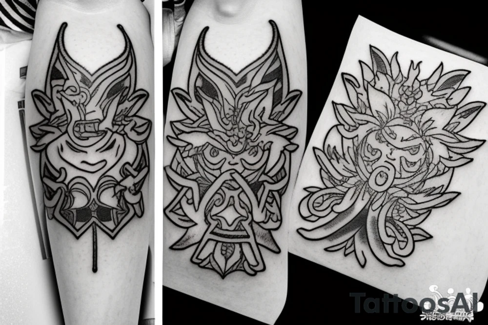 Small anime Black clover tattoo but not a character or their symbols tattoo idea