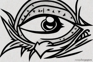 Raven with sharingan eye tattoo idea