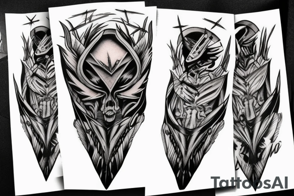 Hawk and lightning bolt tattoo idea