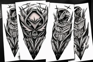 Hawk and lightning bolt tattoo idea