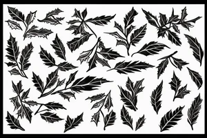 holly tree tattoo idea