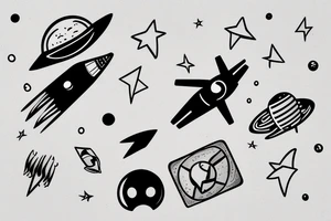 Astronaut falling out of the sky tattoo idea