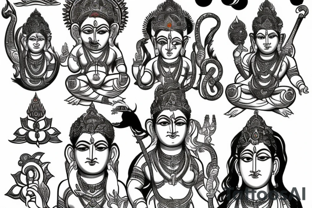 Hindu gods tattoo idea