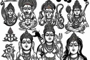 Hindu gods tattoo idea