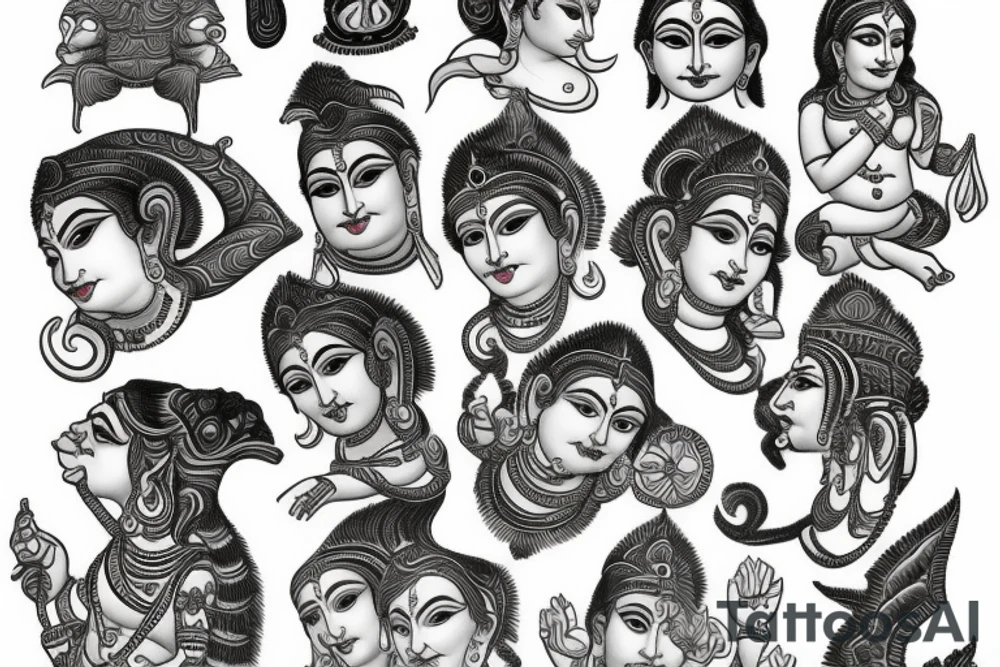 Hindu gods tattoo idea