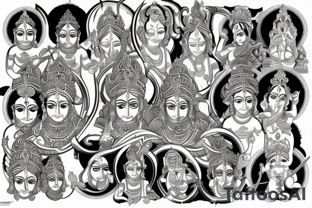 Hindu gods tattoo idea