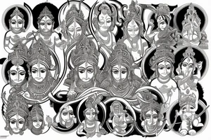 Hindu gods tattoo idea