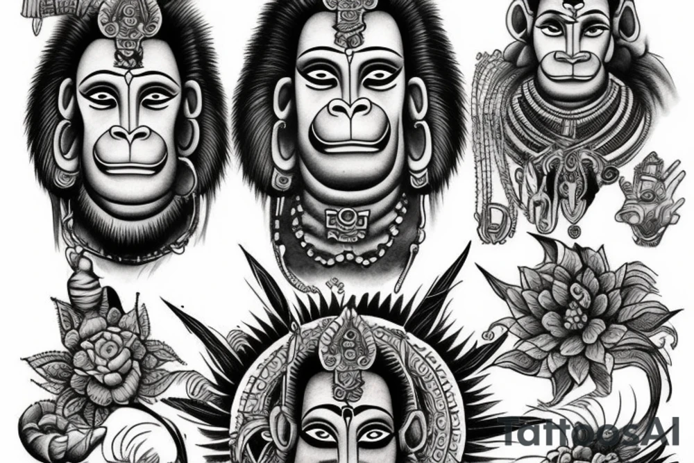 Hanuman tattoo idea