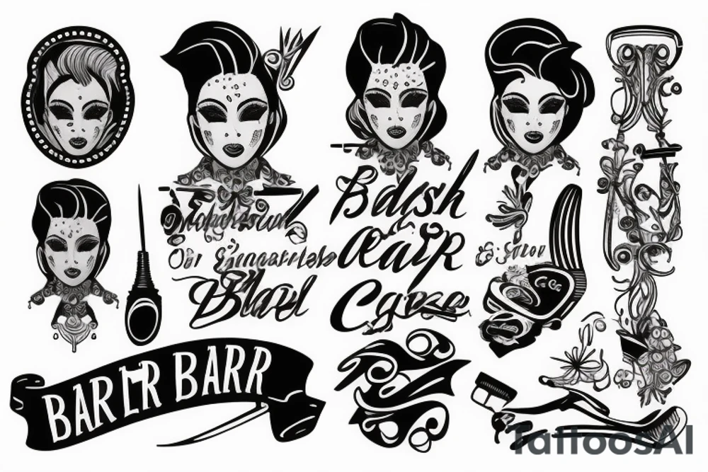 Queer barber tattoo idea