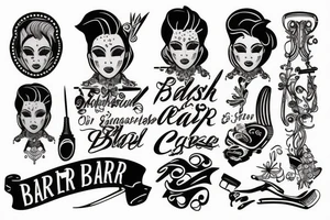 Queer barber tattoo idea