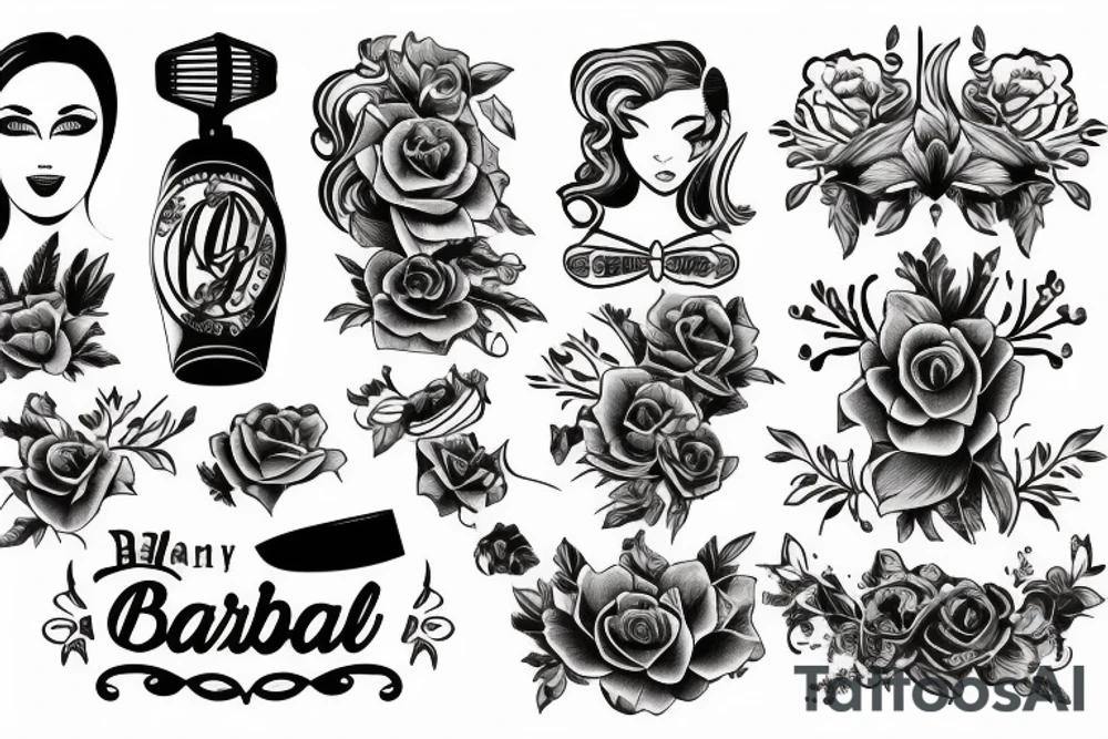 Gay woman barber tattoo idea