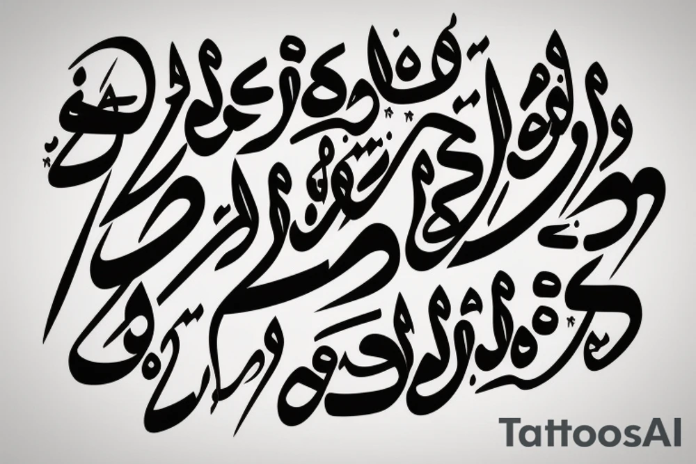 A well designed text in Arabic that says "sorry I'm Brazilian" tattoo idea