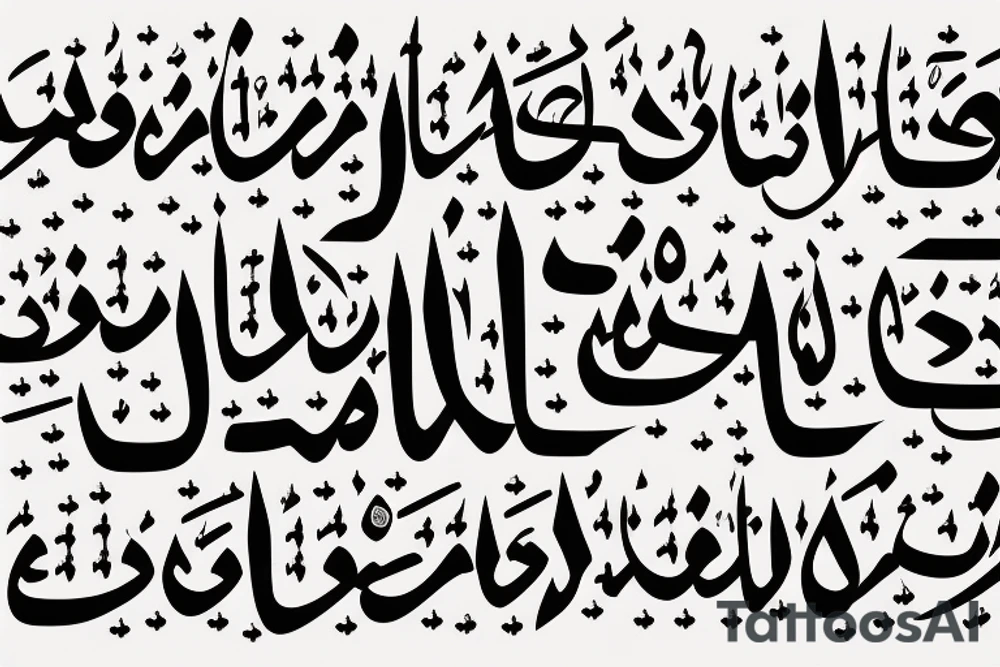 A well designed text in Arabic that says "sorry I'm Brazilian" tattoo idea