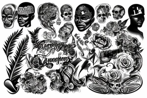 Black gangsters tattoo idea