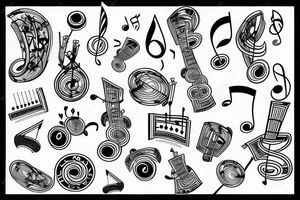 music notes tattoo idea